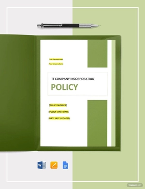 IT Company Incorporation Guidelines Template