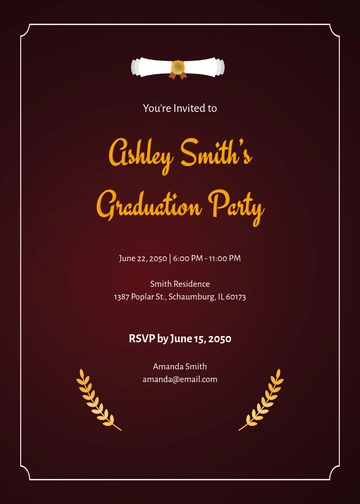 Free Graduation Formal Invitation Template to Edit Online