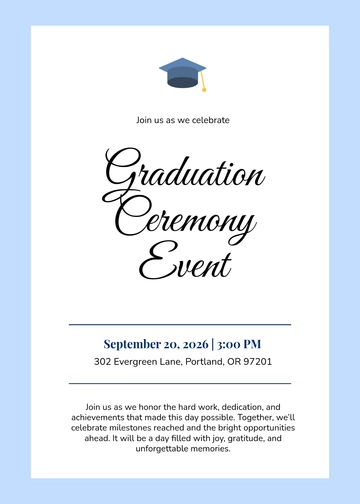 Free Customizable Graduation Invitation Template to Edit Online