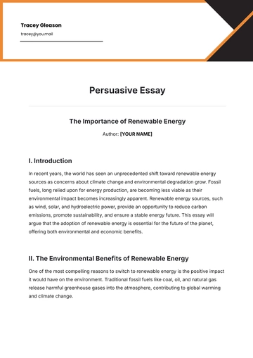 Free Persuasive Essay Outline Template to Edit Online