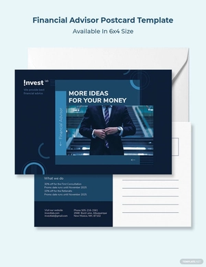 Financial Advisor Postcard Template