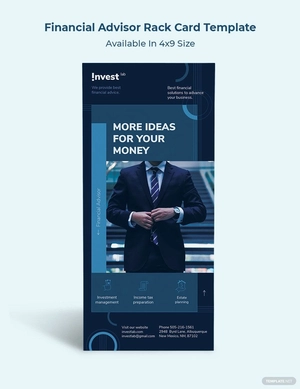 Financial Advisor Rack Card Template