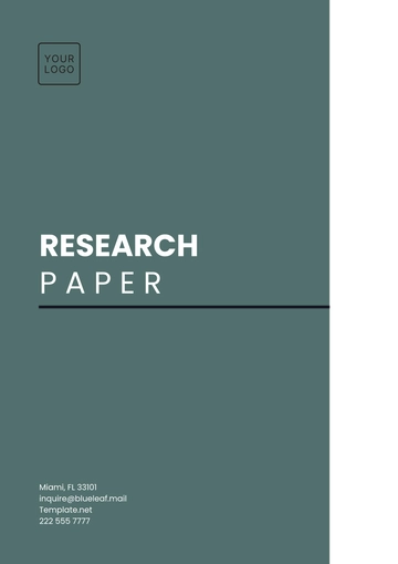 Free Research Paper Template to Edit Online
