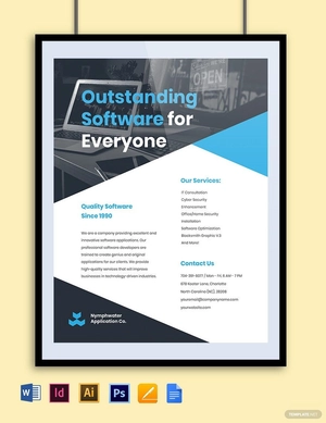 IT Application Software Flyer Template