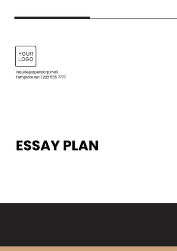 Free Essay Plan Template to Edit Online