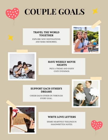Free Creative Couple Goals Template to Edit Online