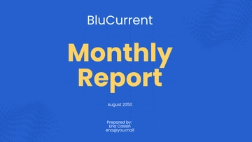 Free Monthly Report Presentation Template to Edit Online