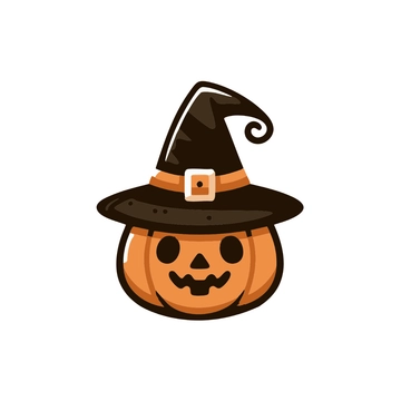 Free Pumpkin with Hat Clipart to Edit Online