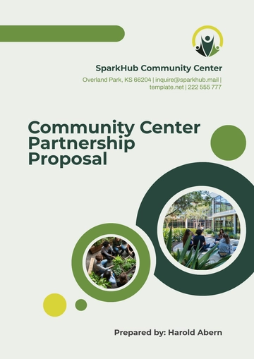 Free Community Center Partnership Proposal Template to Edit Online