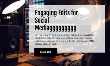 Free Fiverr Video Editing Gig Template to Edit Online