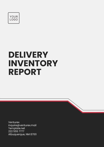 Free Delivery Inventory Report Template to Edit Online Free Delivery Inventory Report Template to Edit Online