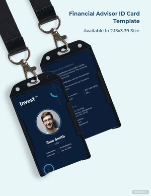 Financial Advisor ID Card Template