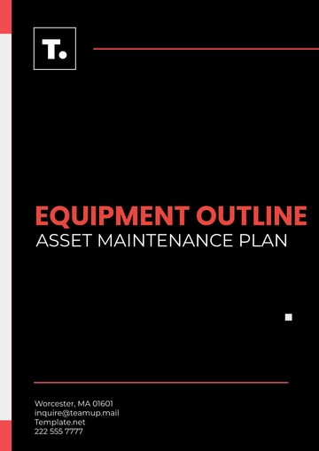 Free Equipment Outline Asset Maintenance Plan Template to Edit Online