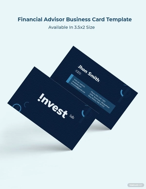 Financial Advisor Business Card Template