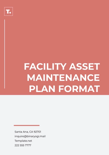 Free Facility Asset Maintenance Plan Format Template to Edit Online