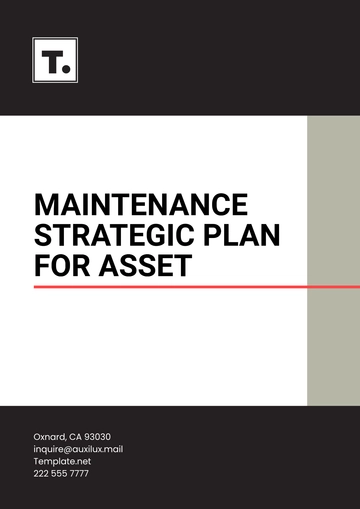 Free Maintenance Strategic Plan for Asset Template to Edit Online