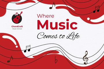 Free Music School Postcard Template to Edit Online
