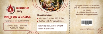 Free BBQ Event Ticket Template to Edit Online