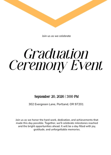 Free Modern Graduation Invitation Template to Edit Online