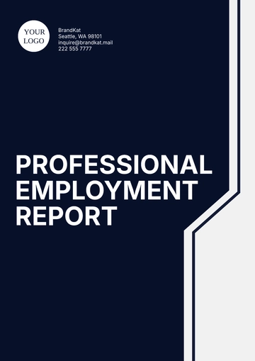 Free Professional Employment Report Template to Edit Online