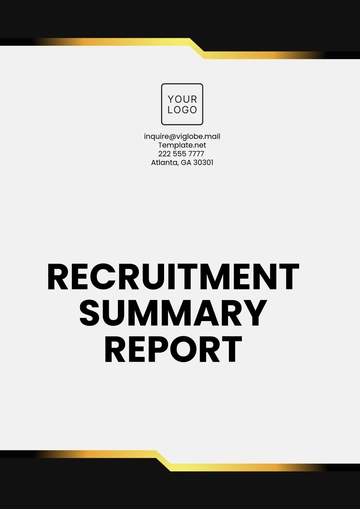 Free Recruitment Summary Report Template to Edit Online