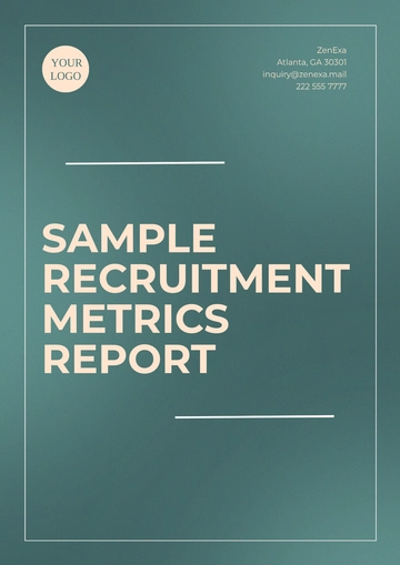 Free Sample Recruitment Metrics Report Template to Edit Online