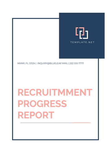 Free Recruitment Progress Report Template to Edit Online