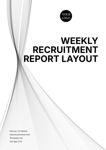 Free Weekly Recruitment Report Layout Template to Edit Online