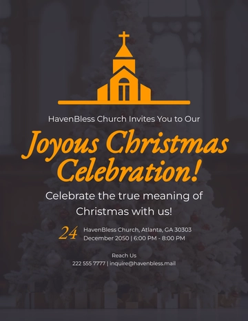 Free Church Christmas Event Flyer Template to Edit Online