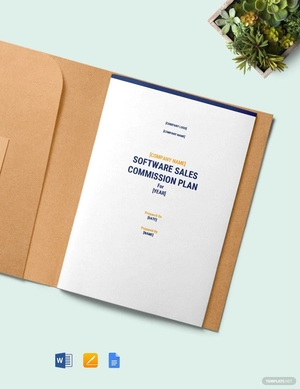 Software Sales Commission Plan Template