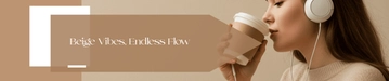 Free Beige Soundcloud Banner Template to Edit Online