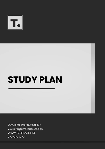 Free Study Plan Template to Edit Online