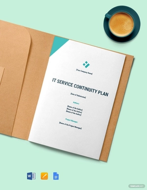 IT Service Continuity Plan Template