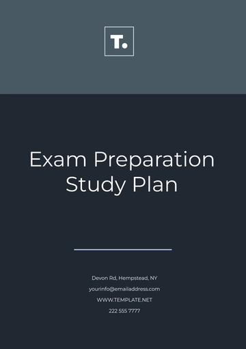 Free Exam Preparation Study Plan Template to Edit Online