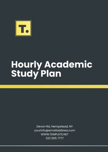 Free Hourly Academic Study Plan Template to Edit Online