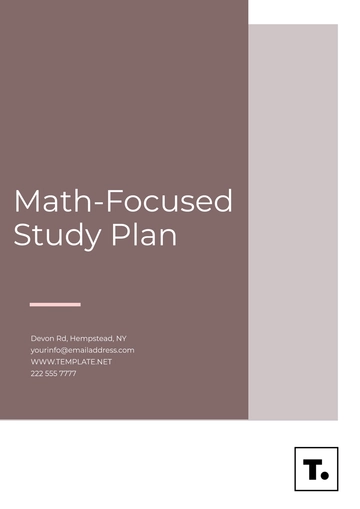 Free Math-Focused Study Plan Template to Edit Online