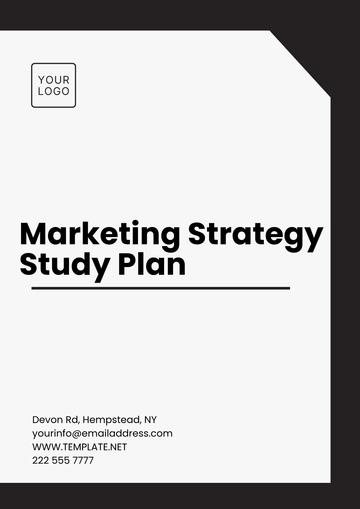 Free Study Plan for Marketing Strategy Template to Edit Online
