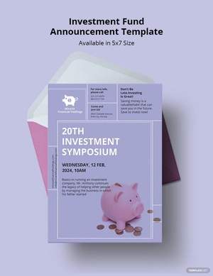 Investment Fund Announcement Template