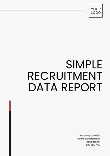 Free Simple Recruitment Data Report Template to Edit Online