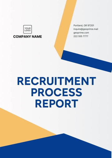 Free Recruitment Process Report Template to Edit Online