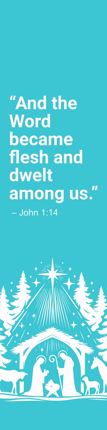 Free Christian Christmas Bookmark Template to Edit Online