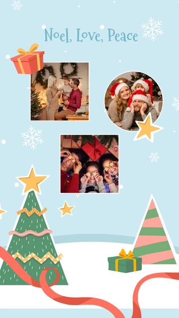 Free Christmas Collage Wallpaper Template to Edit Online