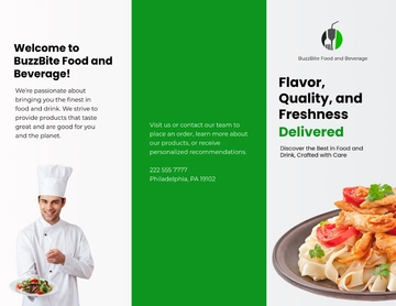 Free Food and Beverage Brochure Template to Edit Online