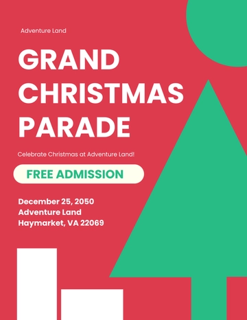 Free Modern Christmas Parade Flyer Template to Edit Online