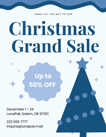 Free Christmas Sale Advertisement Flyer Template to Edit Online