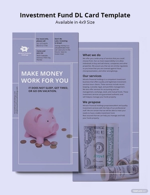 Investment Fund DL Card Template