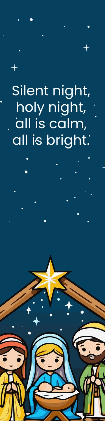 Free Nativity Bookmark Template to Edit Online