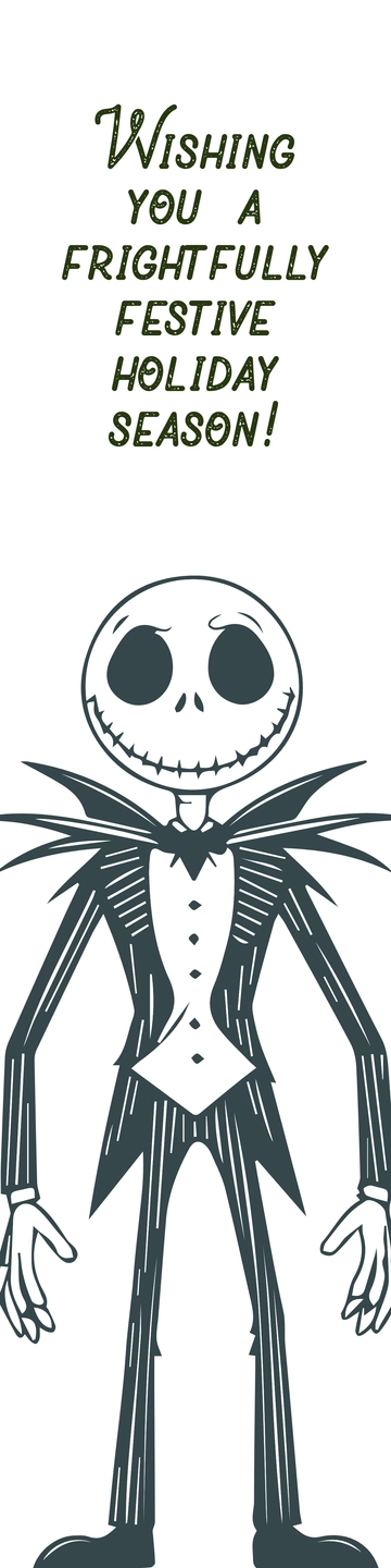 Free Nightmare Before Christmas Bookmark Template to Edit Online