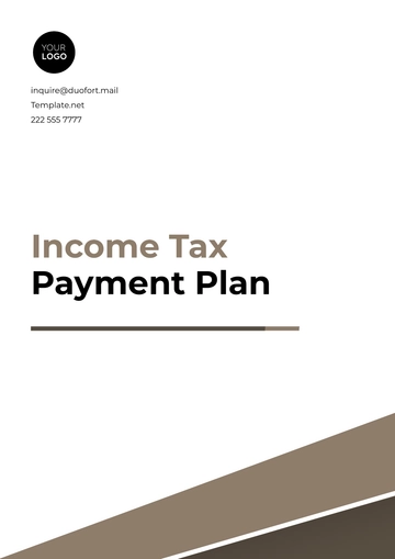 Free Income Tax Payment Plan Template to Edit Online