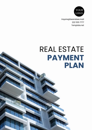 Free Real Estate Payment Plan Template to Edit Online